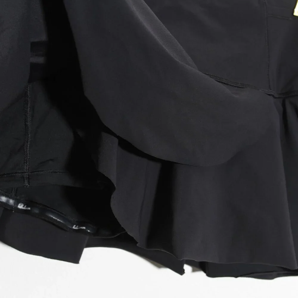 Lululemon Hit Your Stride Skirt Black Mini Skort Liner Shorts Mid-Rise Size 4